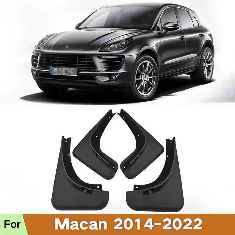 Mud Flaps For Porsche Macan 2014-2022 Splash Guards Fender MudFlaps Front Rear Mudguards Car Accessories 4Pcs