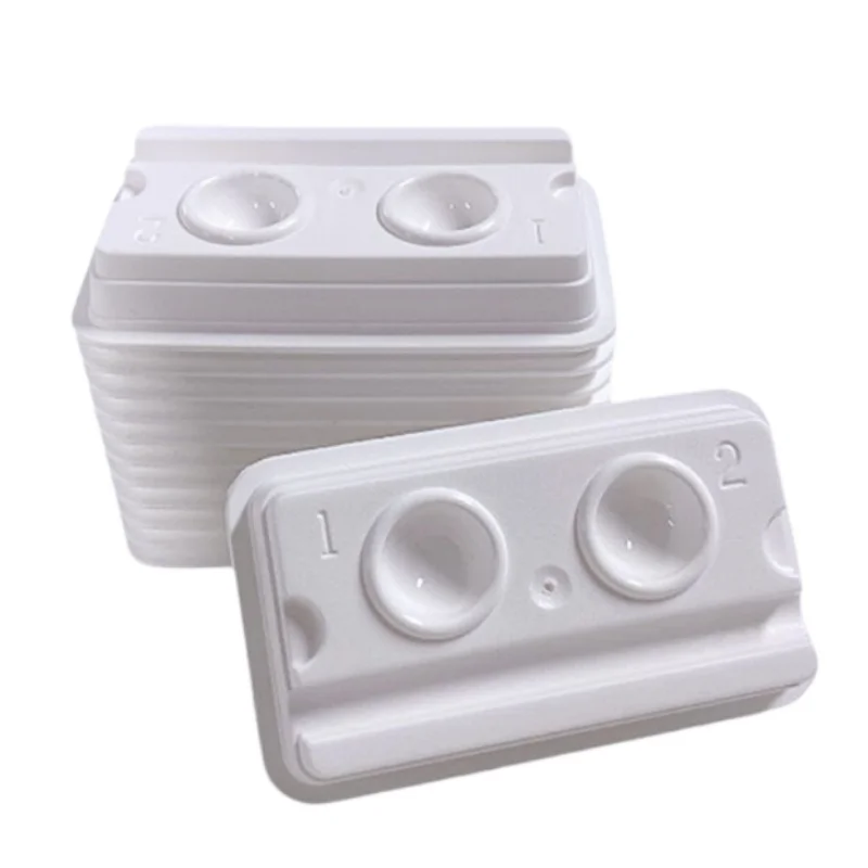 

200pcs Dental Mixing Wells Disposable 2 Holes Adhesive Bonding Resin Plate Composite Material Mixing Tray Dentistry Lab Supplies