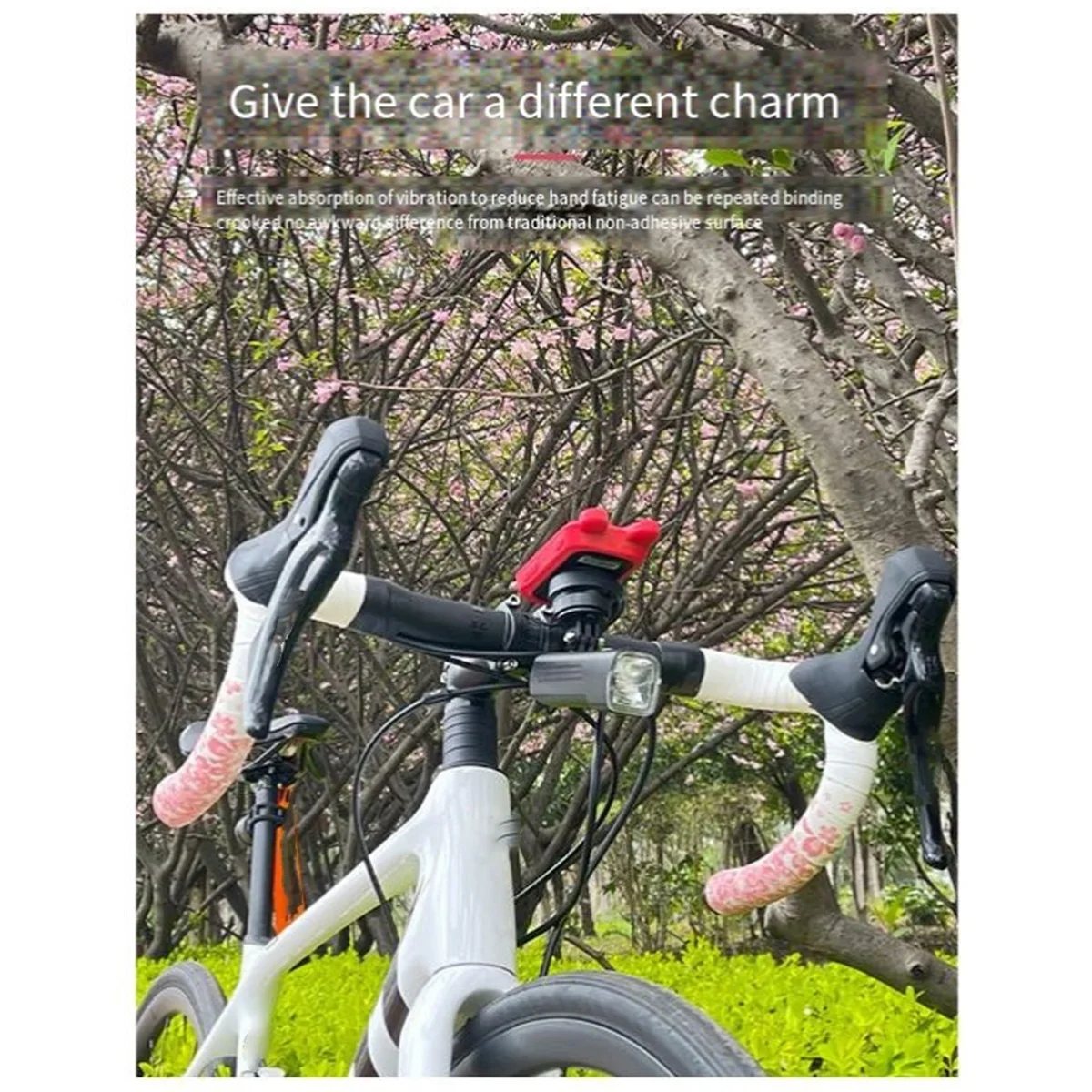 A26P دراجة المقود الشريط الطريق دراجة المقود الشريط للصدمات امتصاص الصدمات مقاومة للاهتراء ماصة للعرق أسود وردي