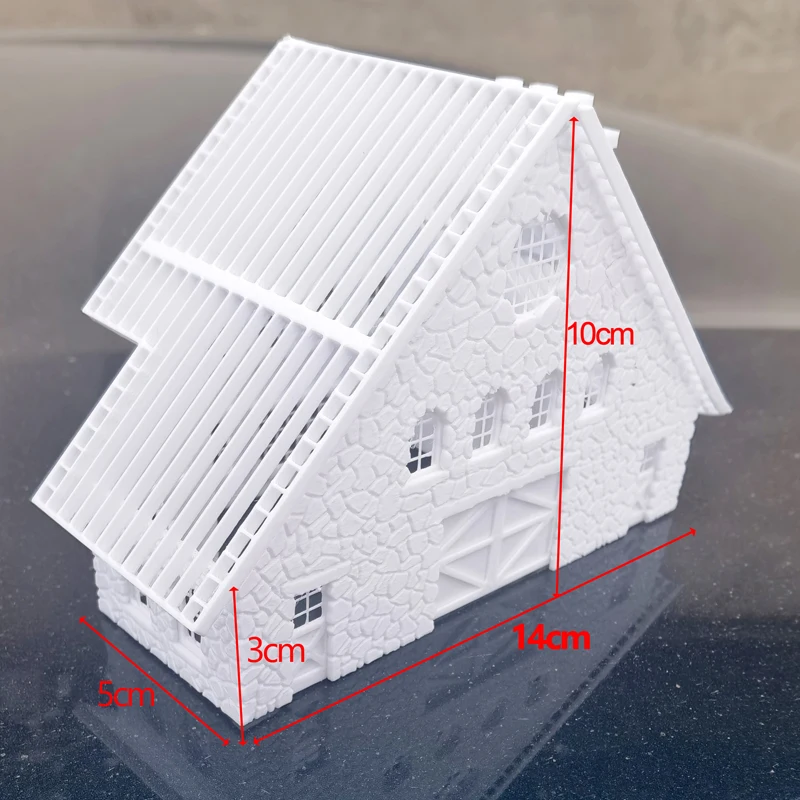 1/87 Ho scale model house hollow roof Field glue splicing military mountain landscape layout house model 3D printing