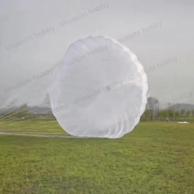 1PC Dia 2 Meters Circular Parachute Cloth Military Grade Fabric Kevlar Rope Load 5-20kg Airdrop Parachutes for RC Aircraft Model