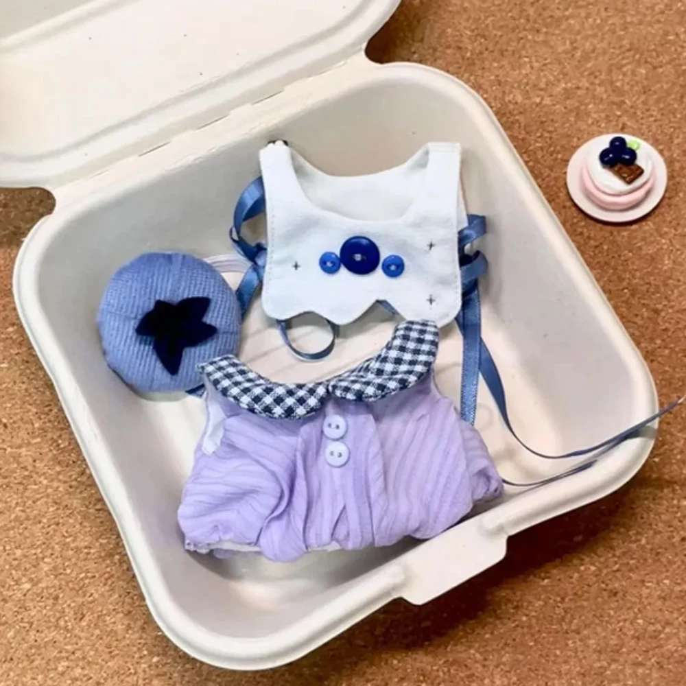 

Fruit Cake 10cm Cotton Clothes Blueberry Super Cute 10cm Clothes Outfit Suit Lovely Dress Up Clothes Set Accessories