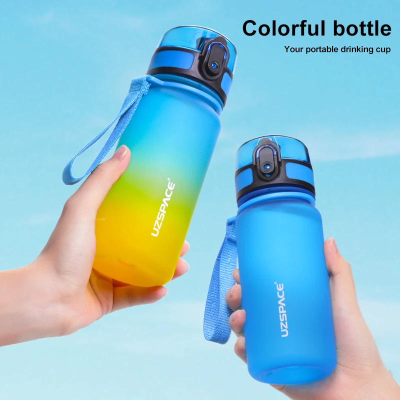 350ML Sport Water Bottle With Time Marker Girl Kids Portable Leakproof Eco-friendly No Smell Tritan Plastic Drinkware BPA Free