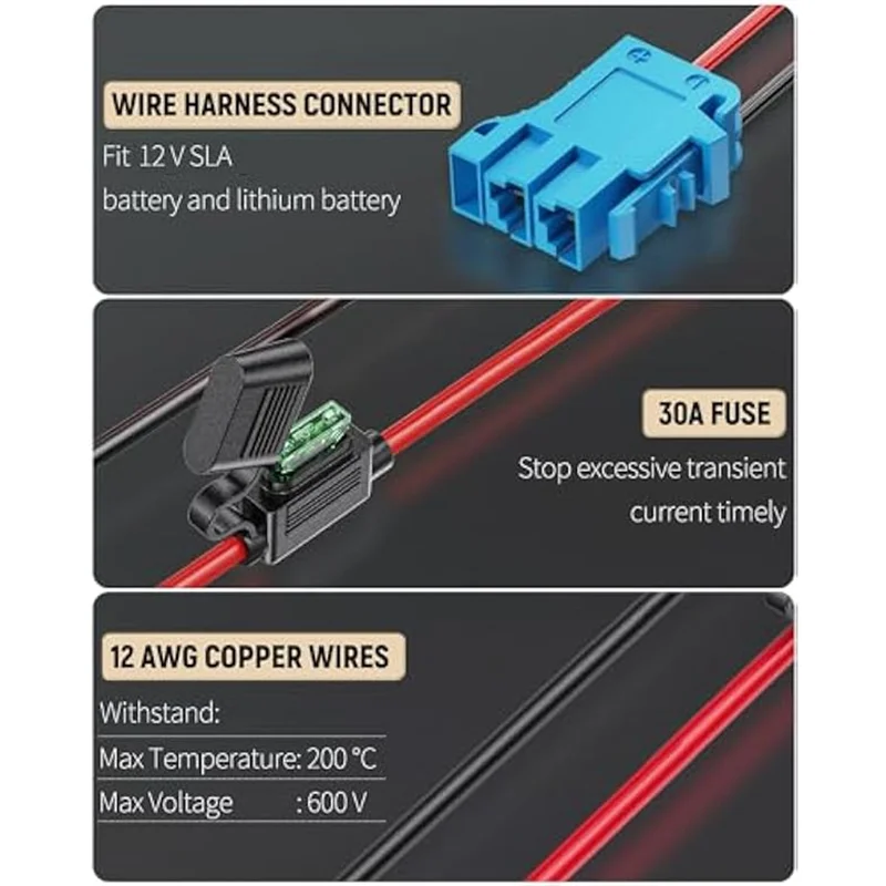 

【Must-Haves】2Pcs Power Wheel Adapter For 20V Lithium Battery,Battery Adapter With Wire Harness Connector,DC Power Adapter Conver
