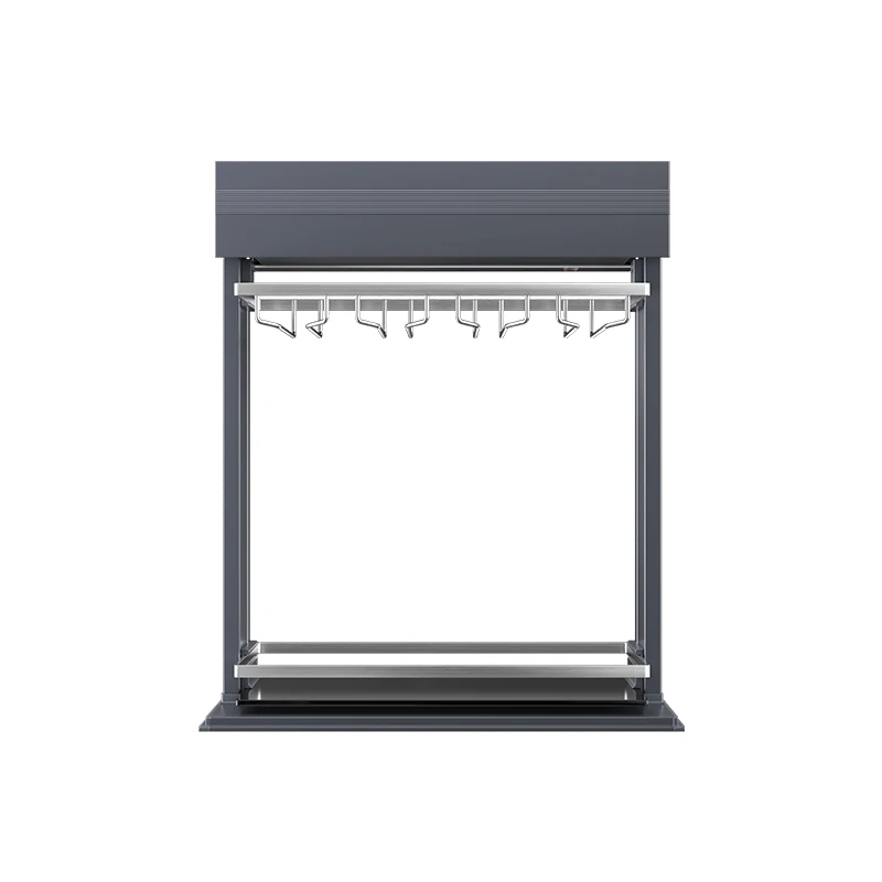 رف تخزين النبيذ لرفع المطبخ البسيط الحديث، أجهزة خزانة الرفع الكهربائية الفاخرة