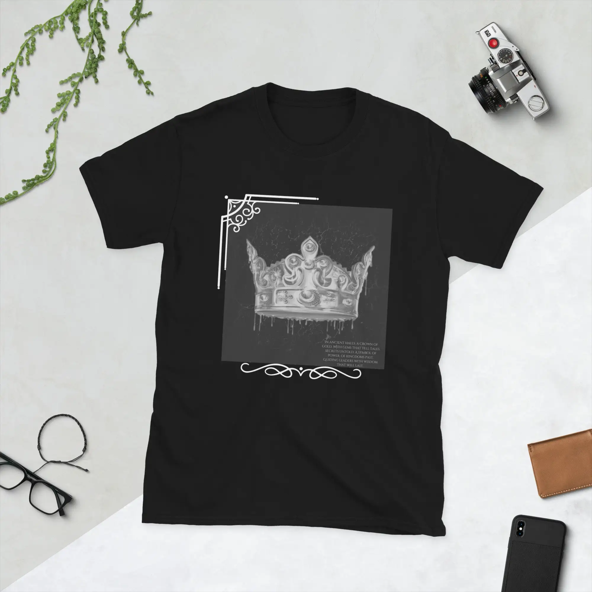 

Royal Emblem Crown Black T Shirt