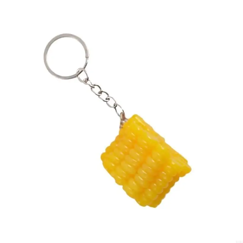 4 шт -штук кукурузной ключей и моделирование пищи Keyrings Car Key Chain Декоративная ключа