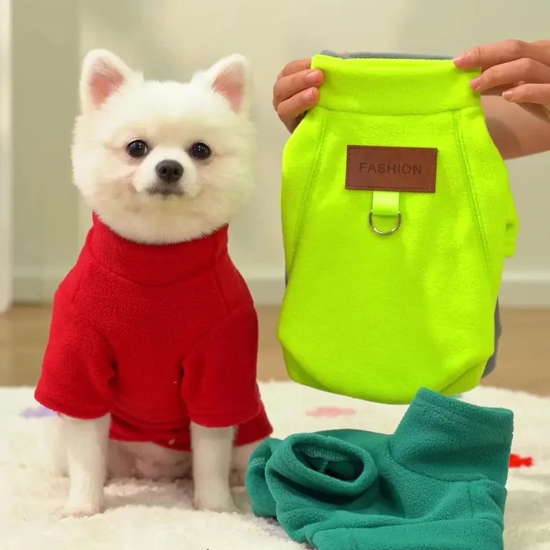 Winter Warm Pet Clothes Soft Fleece Dog Jacket Coat for Small Medium Large Dogs Cats French Bulldog Puppy Apparel