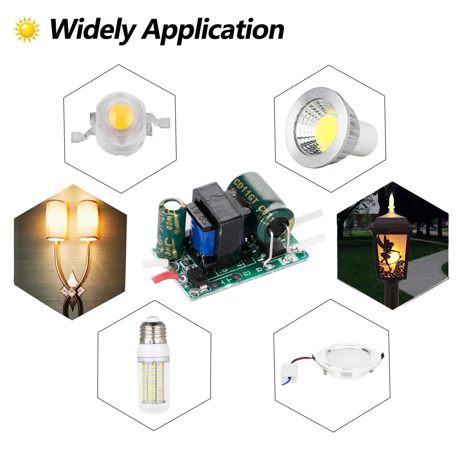 Dimmable 3W 4W 5W 7W LED Light Driver AC 110V 220V Input Power Lamp Transformers 300mA Constant Current