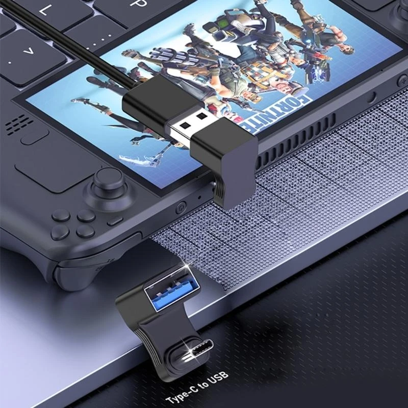 Mini USB Type-C OTG to Female Adapter USB3.0 Female to OTG Adapter for Laptop Tablet ( 180° Up & Down)