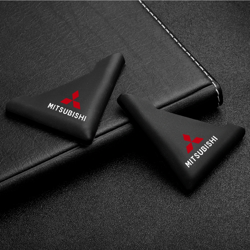 2Pcs Silicone Car Front Door Corner Anti-Collision Protector Cover Stickers For Mitsubishi Asx Outlander Xl 3 Lancer Pajero 4