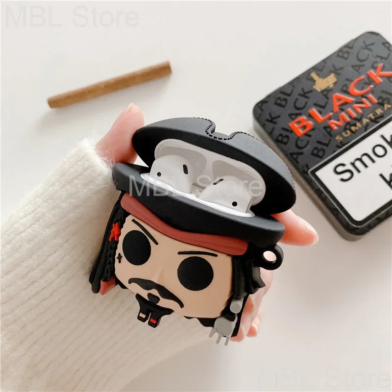 Disney Maleficent Captain Jack Cute Cartoon Cover dla Apple AirPods 1 2 Etui na słuchawki AirPods Pro Etui na słuchawki