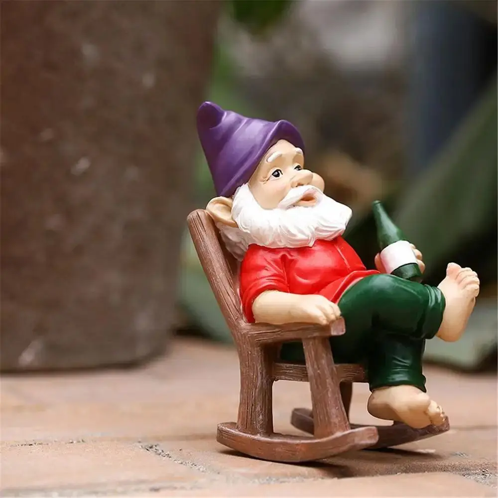 

Cartoon Resin Craft Home Garden Decoration For Fairy Tale Garden Gnome Dwarf Miniature Statues Micro Landscape Ornaments