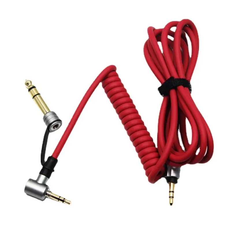 プロのデトックスオーディオケーブル,AUX伸縮スプリング,コネクタライン6.5mm,3.5mm