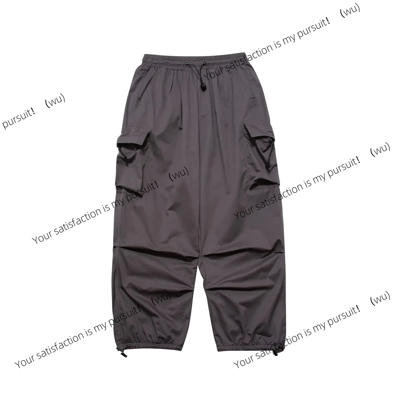 Overall Wanita Desain Trendi High Street, Model Longgar Lurus Lebar dengan Saku Besar, Gaya Kasual Retro, Legging Trendi