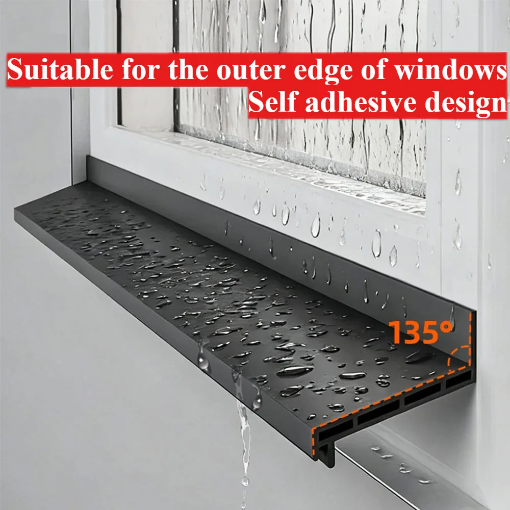 TPE Window Water Blocking Bar Cold-Resistant Windproof Waterproof Sliding Rubber Window Seal Strip Dust-proof Weather Stripping