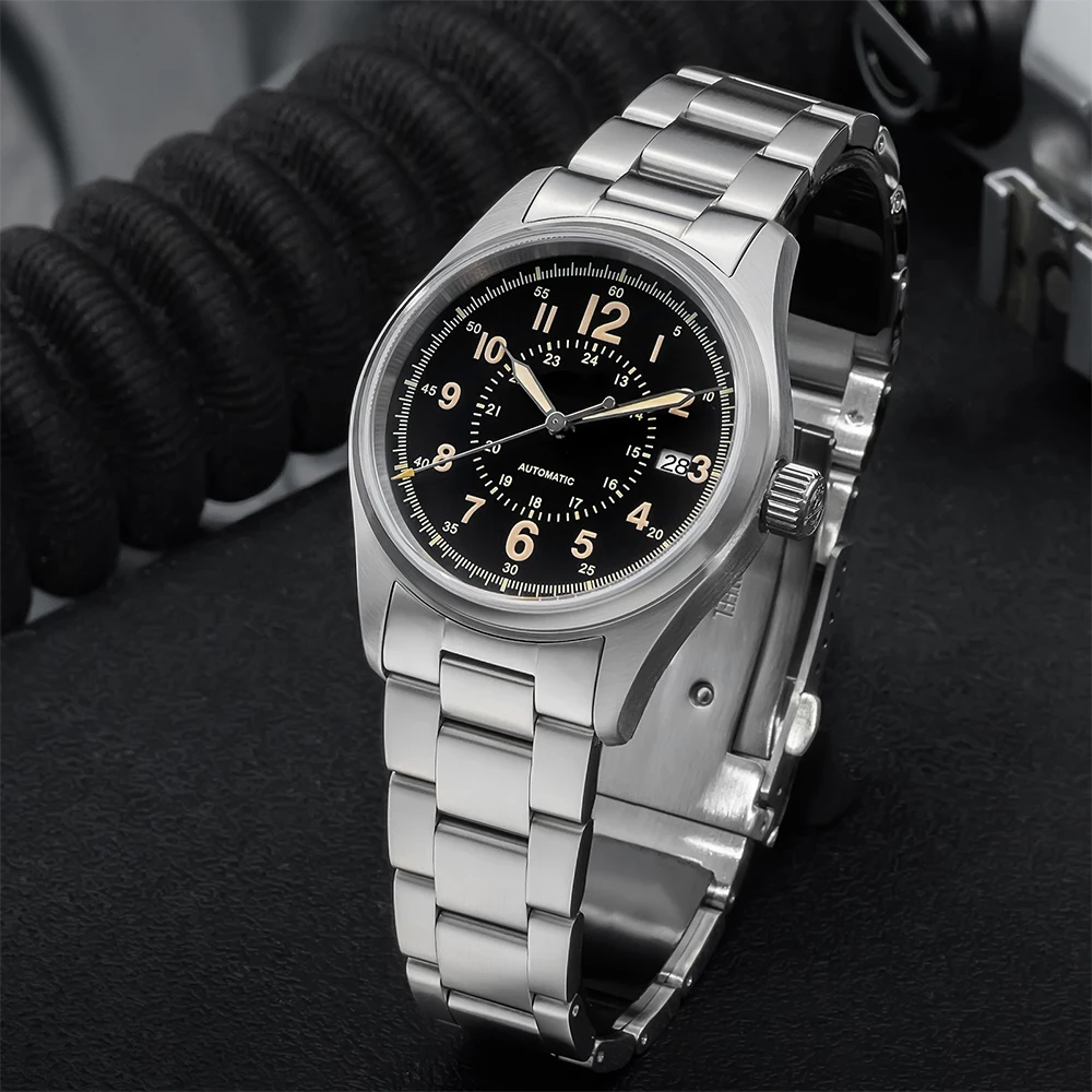 ADDIESDIVE Luxus-Maßanfertigungsuhr NH35 Automatische Mechanische Uhr Saphirglas 316L Edelstahl Super Leuchtend 200m Wasserdicht