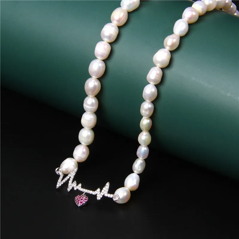 Luxury Pearl Necklace Choker Fashion Natural Freshwater Pearl Bead Necklace Party Wedding Jewelry Gift For Women Mom Friend