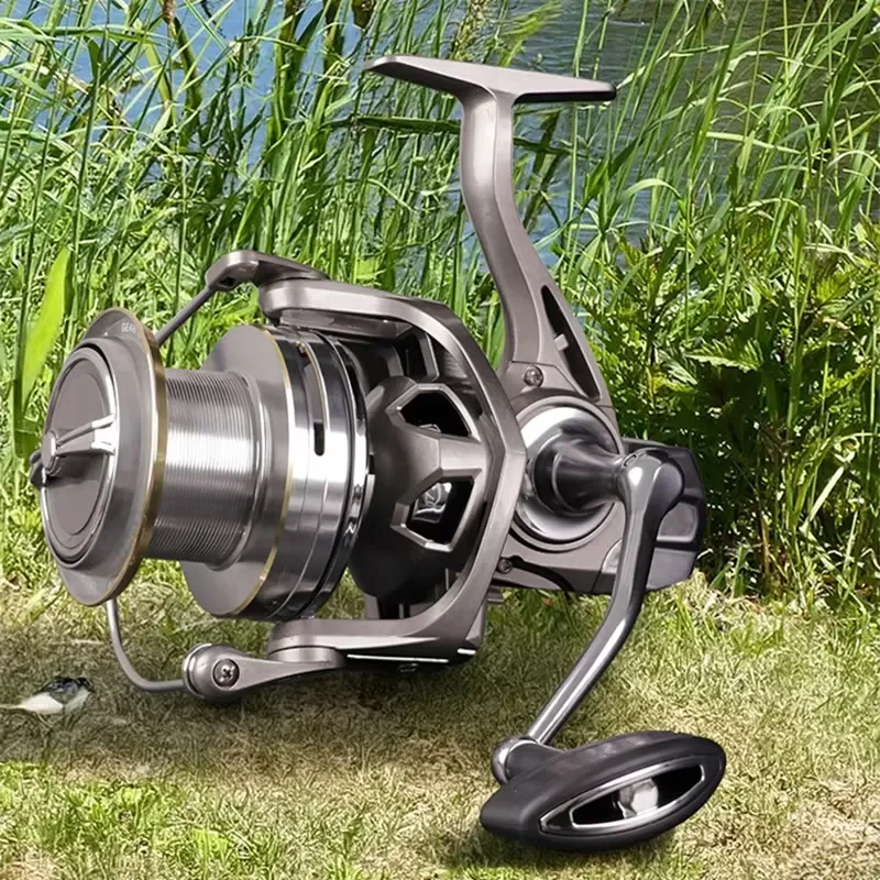 New Type Far Distance Throwing Wheel with No Gap Spinning Wheel, Sea Pole 14000 Fishing Wheel, Fishing Line Wheel
