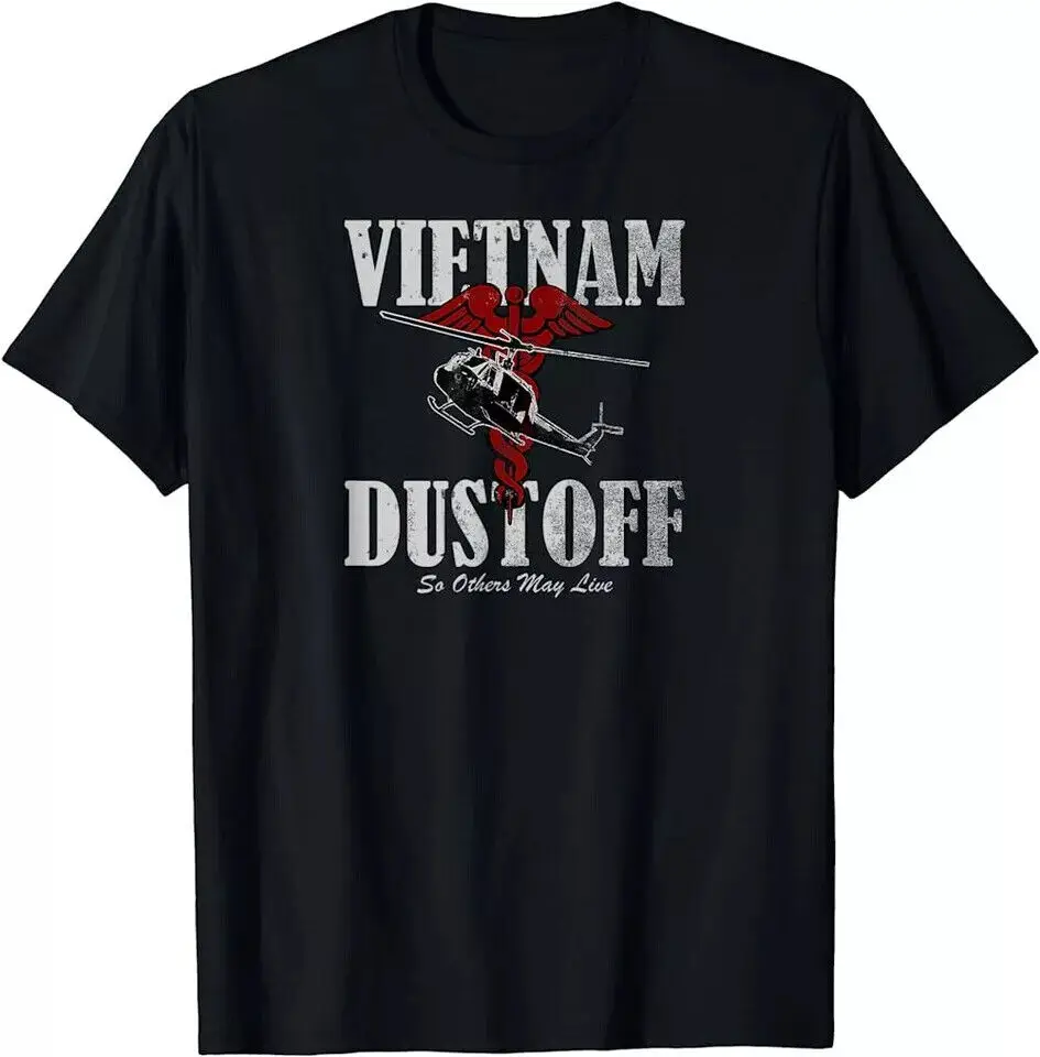 NEW Vietnam Dustoff UH1 Huey Veteran Black T-Shirt S-5XL Made from USA