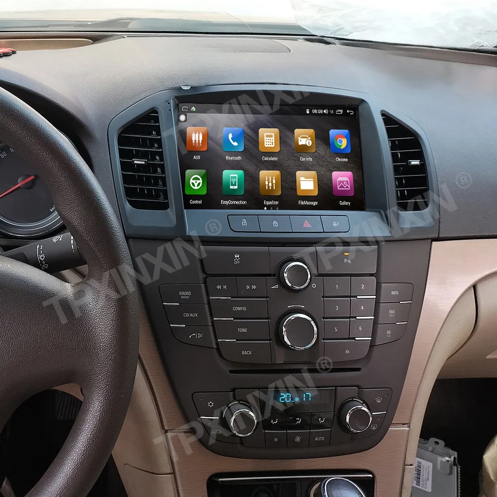 9-дюймовый автомобильный радиоприемник для Buick Regal 2009-2013 Android 14 HD 4K, стерео мультимедийный плеер, Carplay, GPS Naviation, тепловой блок, авто