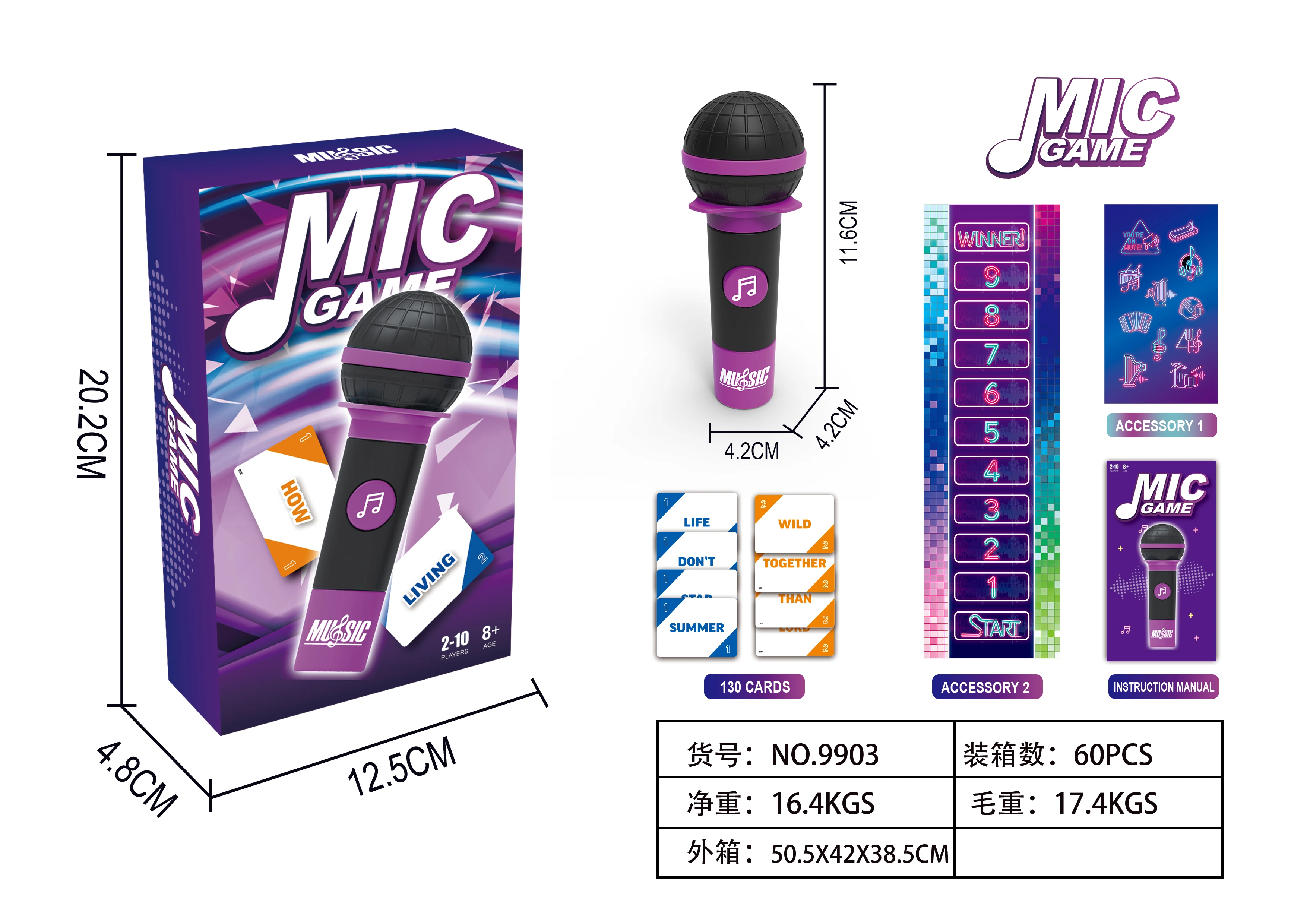 Juego de Karaoke, huevo de la suerte, emocionante, agarrar el micrófono, mal cantantes, tarjetas líricas para la familia, multij