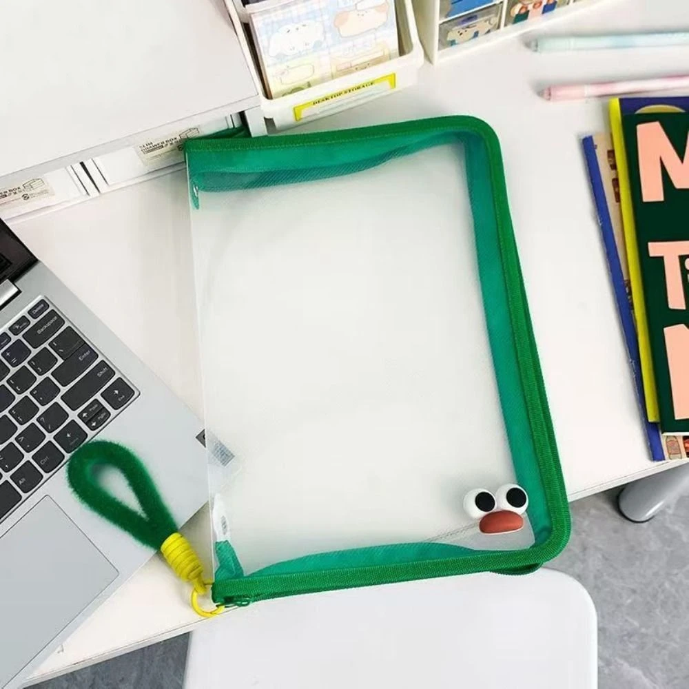 Mode PP A4 Rits Bestandstas Transparant Hoge capaciteit Organizer Tas Student Handtas Bestandsmap Zakken