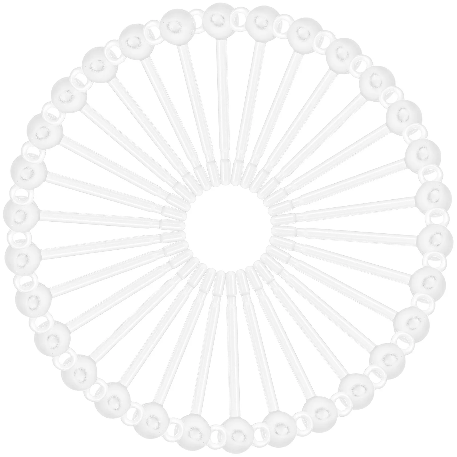 

30Pcs Clear DIY Ear Studs Plugs Premium Material Lightweight Ear Accessories for Sports Work School Blank Earring Posts Supplies