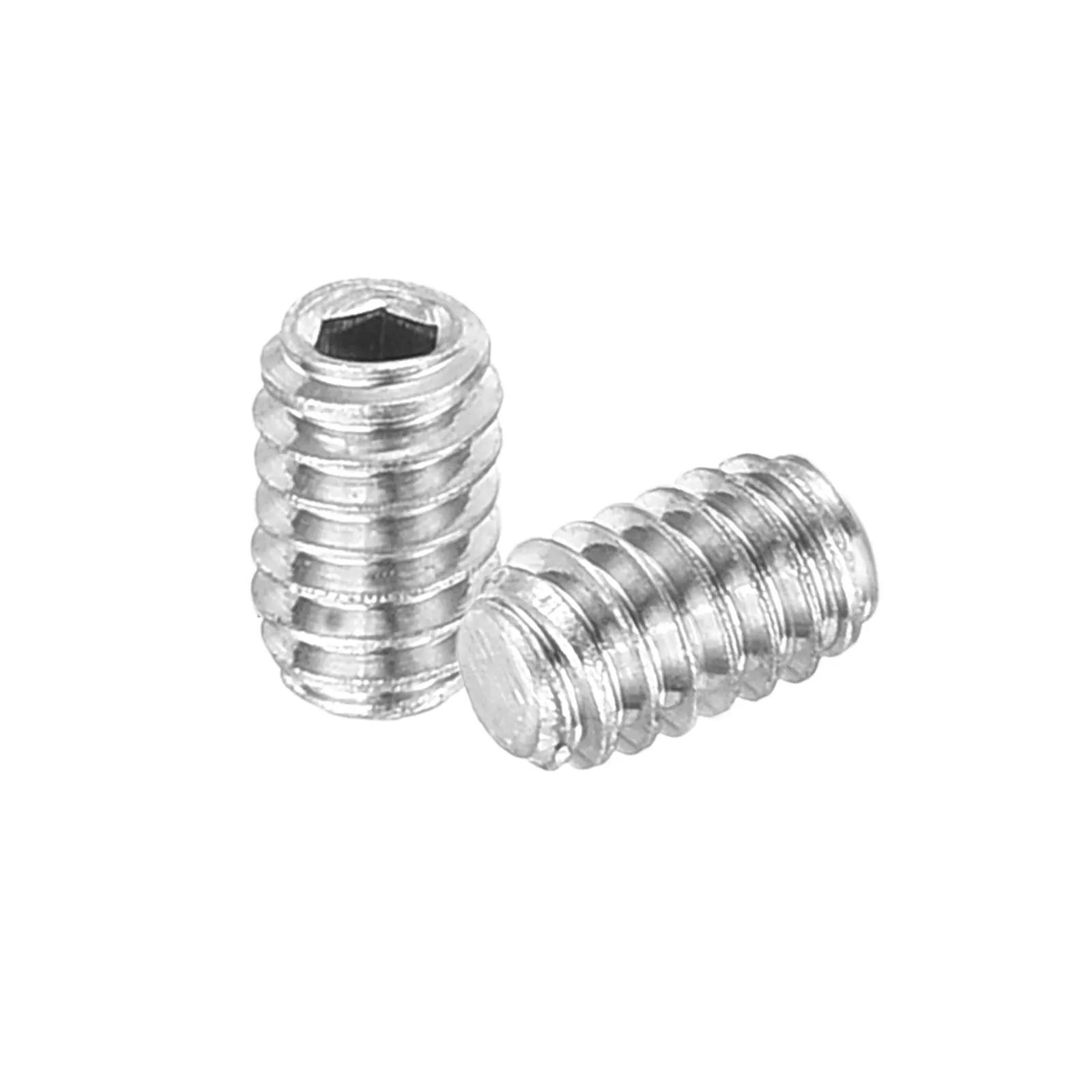 Uxcell 10/30pcs M2 M3 M4 304 Stainless Steel Hex Hexagon Socket Grub Screw Socket Set Screws