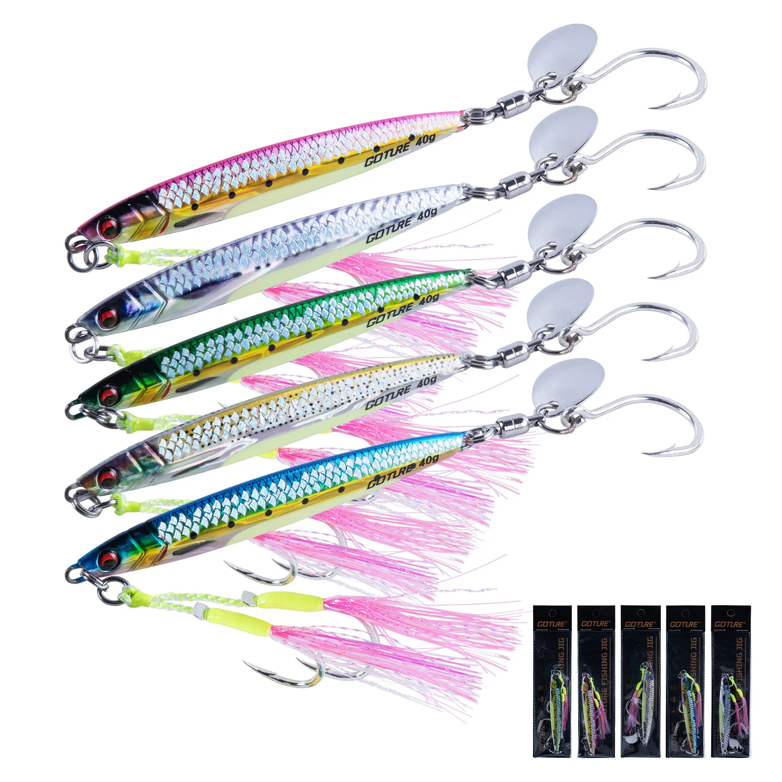goture-5-個発光ジギング釣りルアー-40-60-グラム、耐久性のあるバイオニックスレンダー-3d-ジグベイト、シーバスルアー人工餌釣り具