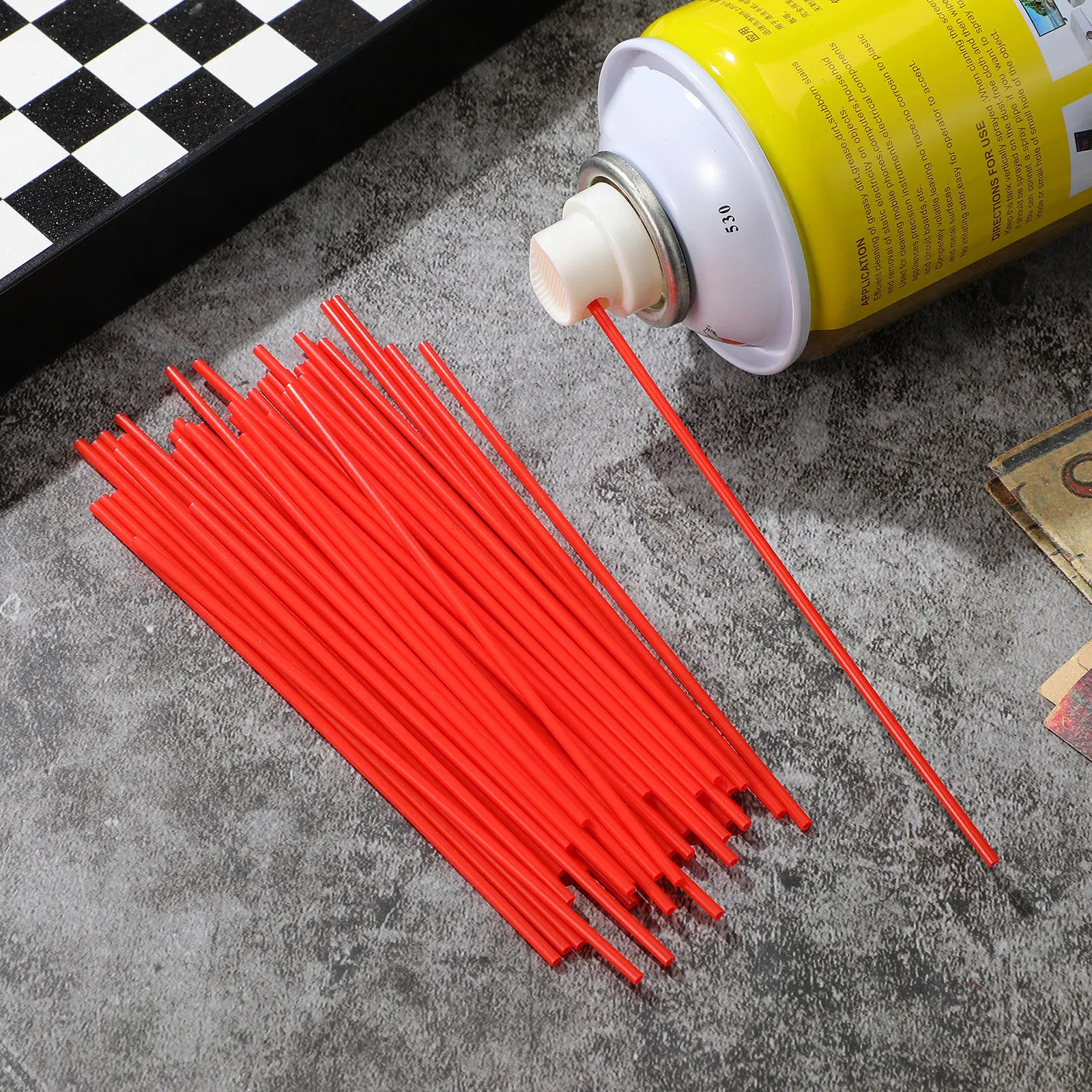 Durable 100pcs 12cm Spray Can Extension Tubes Plastic Nozzles Replacement Sprayer Accessories Rust Remover Applicator Storage