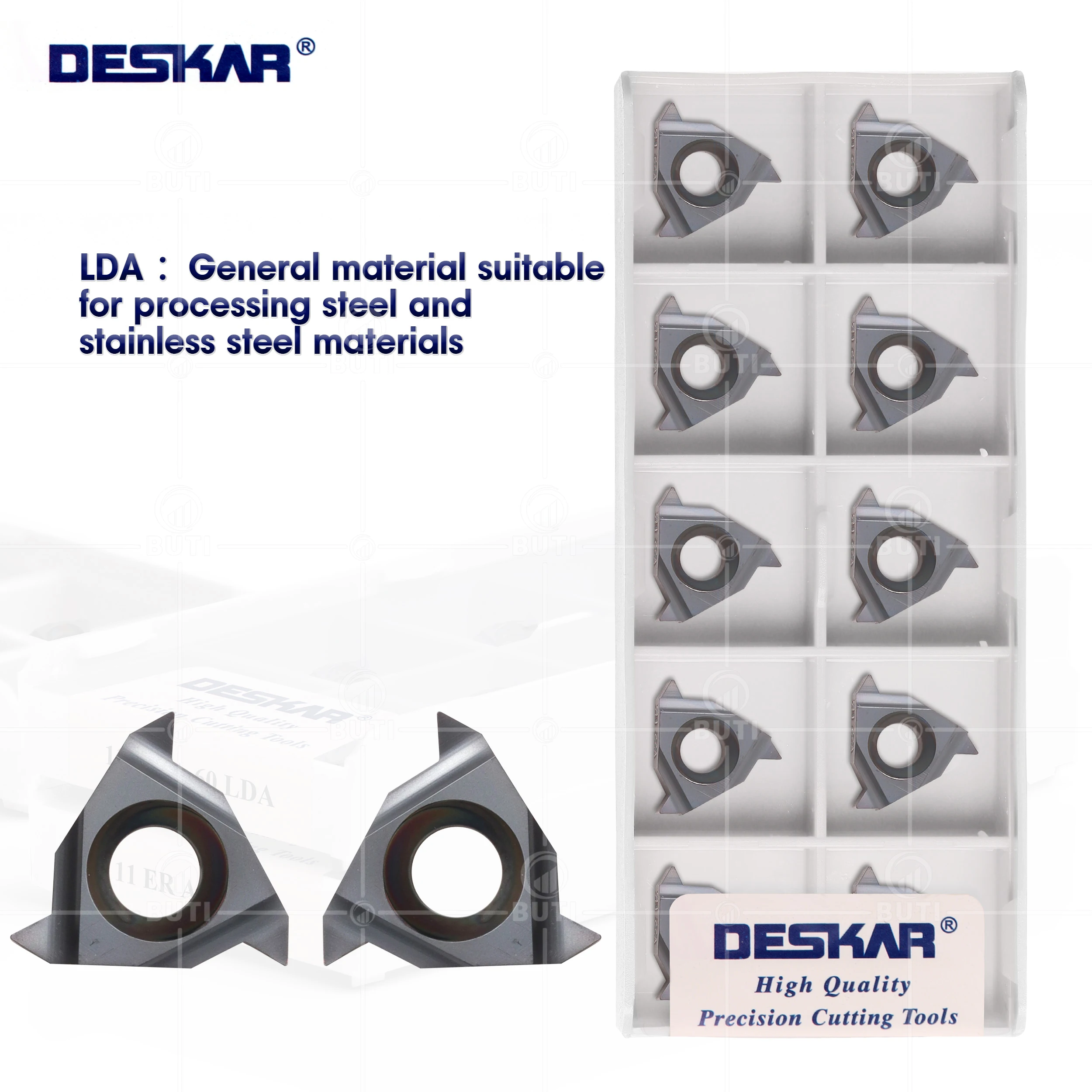 Descrição 100 Original 11ir 11er A55 A60 14w 16 19 Lda Cnc Torno Cortador Rosqueamento Inserções de Carboneto Ferramentas Torneamento Geral Material