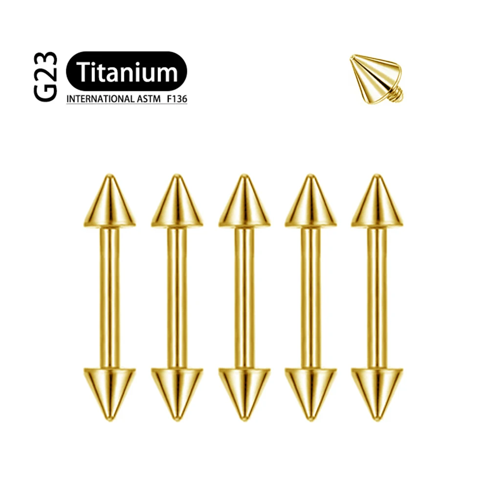 5 Stücke Implantat Grade F136 Titan Gothic Spike Labret Tragus Helix Bar Lip Bar Ringe Stud Knorpel Ohr Piercings Körperschmuck – Detail 13