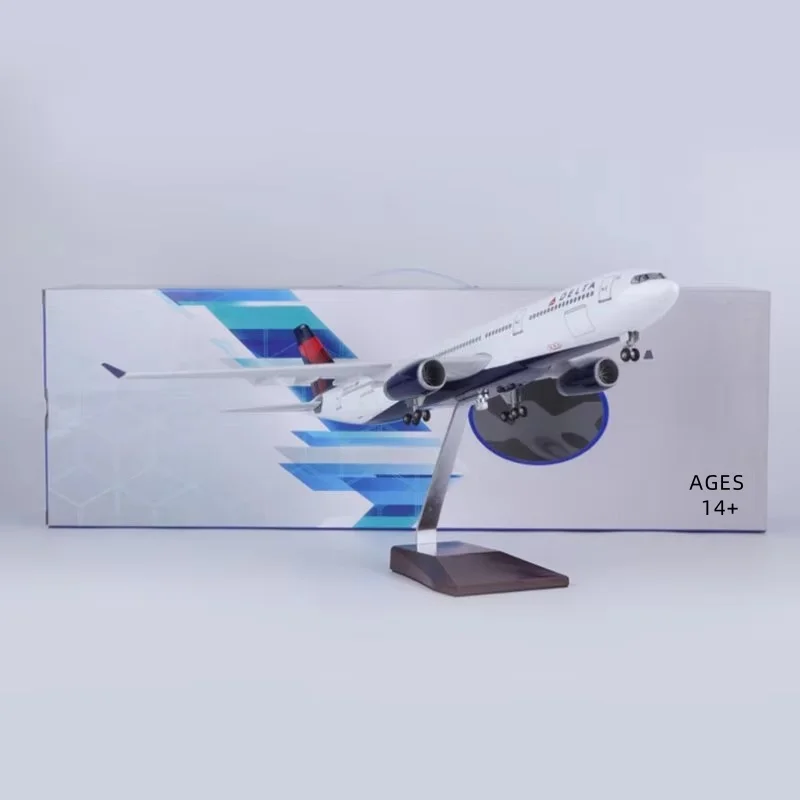 

1:135 Scale A330 Model AIR DELTA Airlines Airway W Base Wheel Lights Resin Aircraft PlaneCollection Display Fans