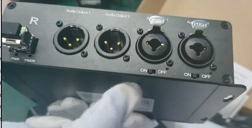 2 Channels Bidirectional XLR Balanced Audio Converter Extender 20km LC/FC Optical Fiber 48V Phantom