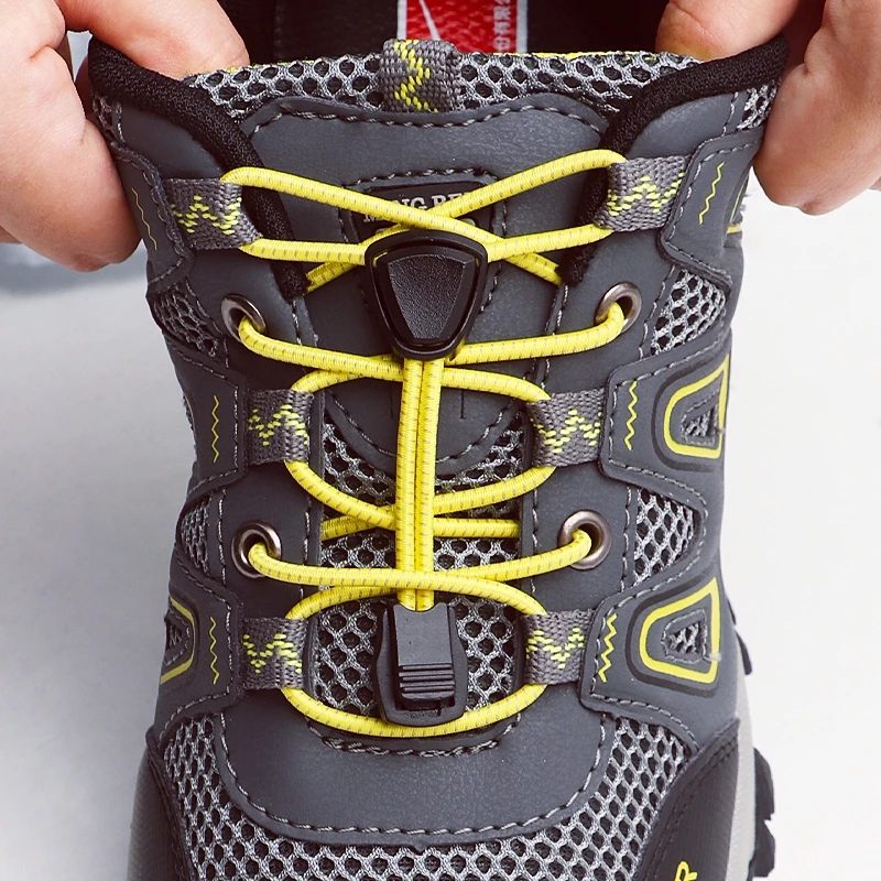 Heavy Duty No-Tie Shoelaces, Outdoor Non Slip Elastic Lazy Laces, Anti-Snag Quick Lock Laces for Hiking Trekking Outdoor Sneaker