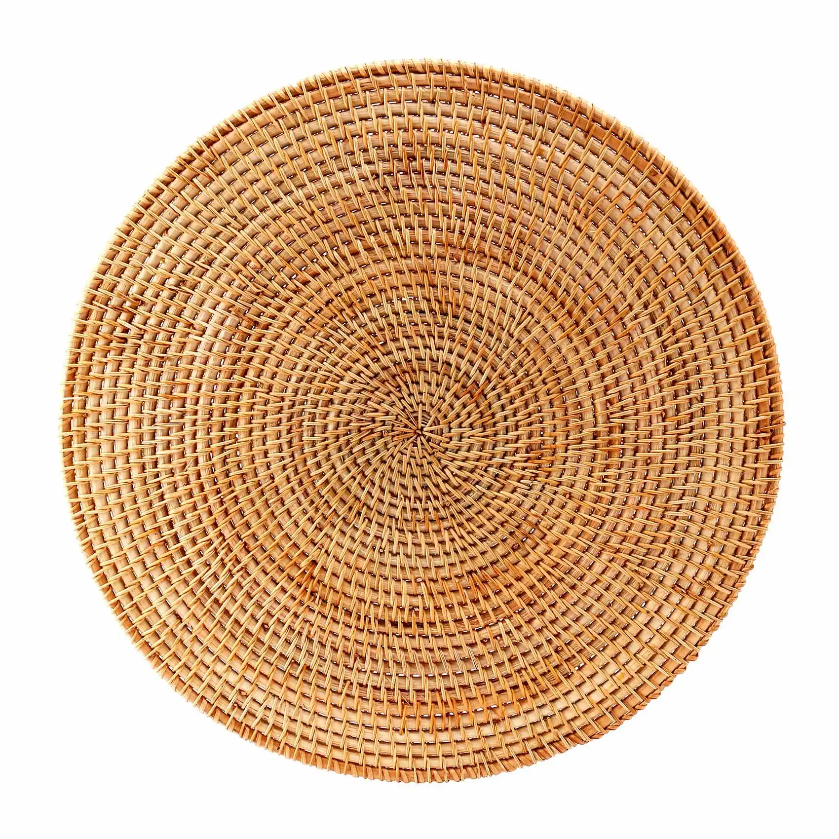 

Rattan Woven Placemats,Round Table Mats,Non Slip Heat Resistant Place Mat,Wicker Placemat,Trivets for Hot Dishes Round