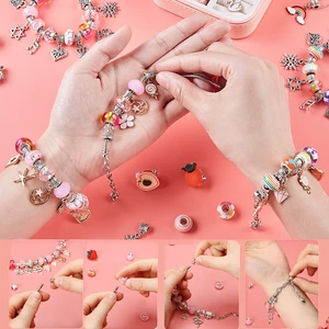 DIY -Armband mit Aufbewahrungsbox für Mädchen, europäische Acrylkonten, großes Loch, handwerkliches Schmuckkit, Geschenk, Geschenk 10 Hauptverkaufs -Top -Läden Schmuck - №7