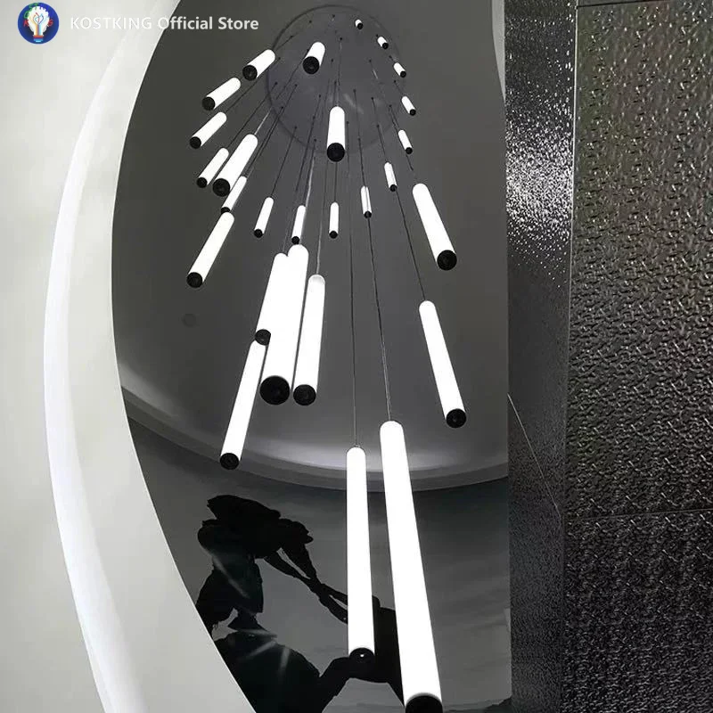 

Modern Ceiling Chandelier LED Living Room Spiral Staircase Lighting Kitchen Bedroom Home Decoration Chandelier Lighting Fixtures