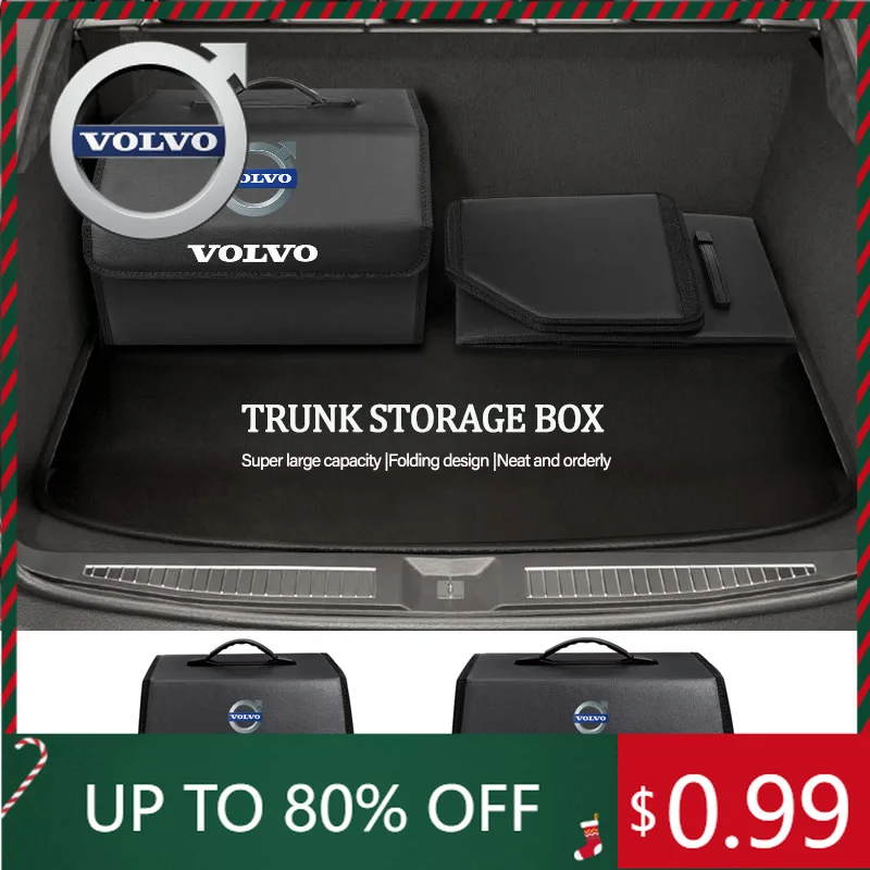 

Эмблемы большой емкости, органайзер для багажника автомобиля, ящик для хранения инструментов для Volvo V60 V40 XC90 S60 C30 XC60 V50 V70 S90 AWD XC40 S