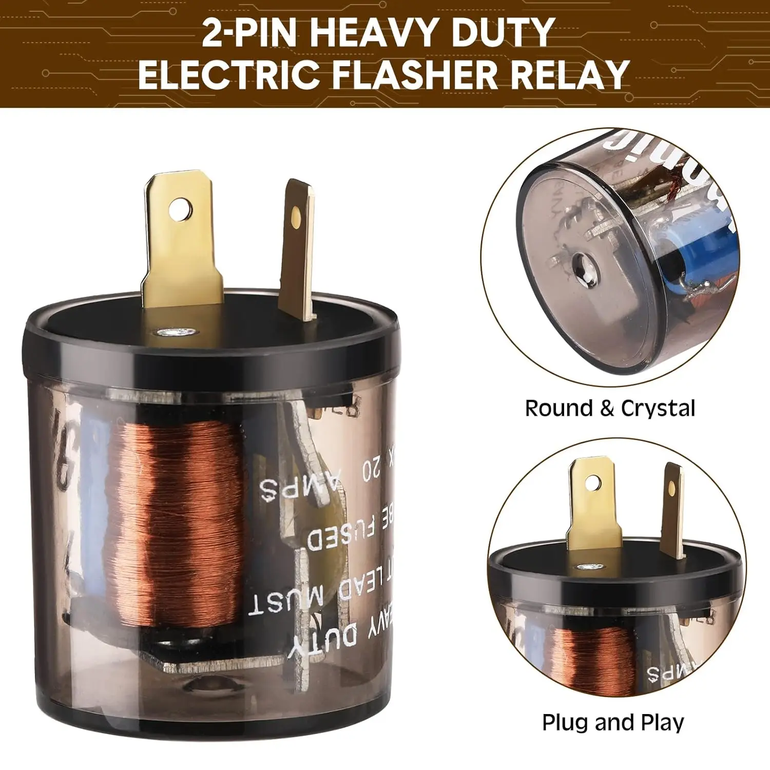 2 Pin/3 Pin 12V Motorcycle Electronic Turn Signal Light Halogen Flasher Relay for Honda