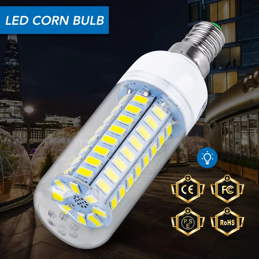 

E14 LED Bulb Corn Lamp E27 LED light 220V Ampoule Led 3W lampada 5730 SMD 24 36 48 56 69 72leds Candle Light Bulb 5W Chandelier