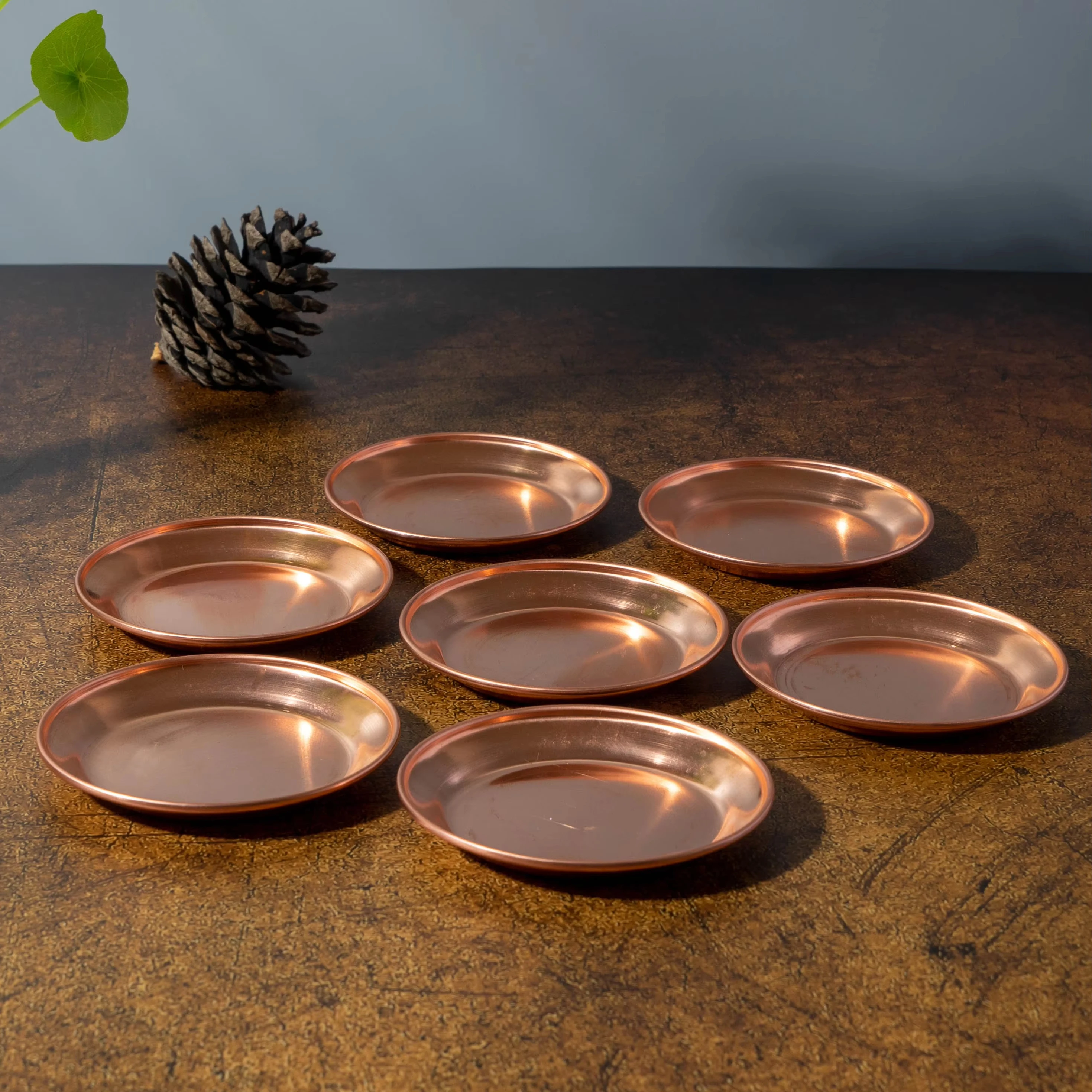 Copper Dish Mini Decoration Trays Decorative Buddhist Bowl Meditation Jewelry Plate,Plates Dinnerware,Small Plant Tray