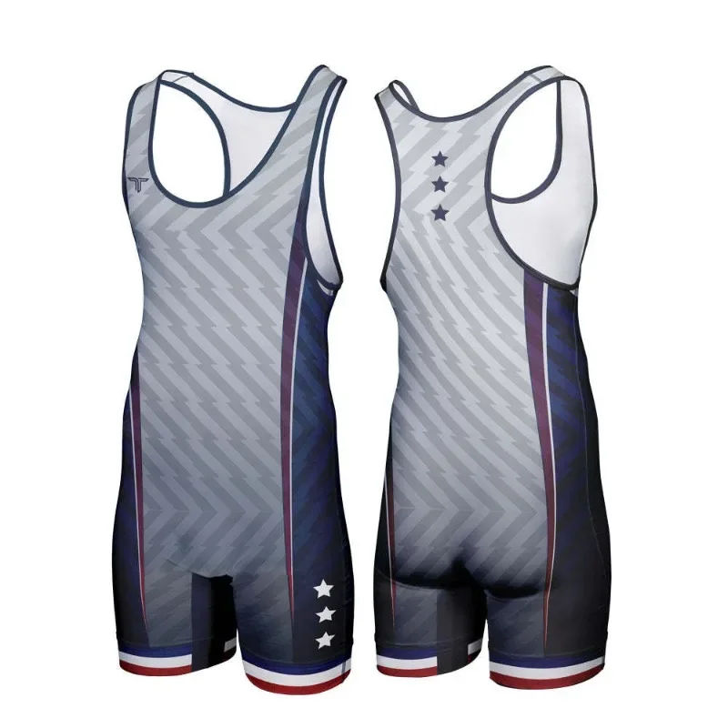 Fashion 2025 new wrestling suit one-piece vest cycling suit men's fitness sweat-absorbing weight lifting training suit F5201