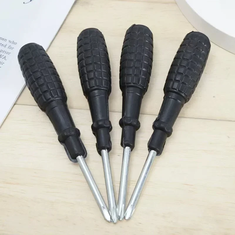 Black 4.0mm Cross Grenade Handle Screwdriver Bike Furniture Toy Home Appliance Disassembly Maintenance Tool Bike Repair Tool