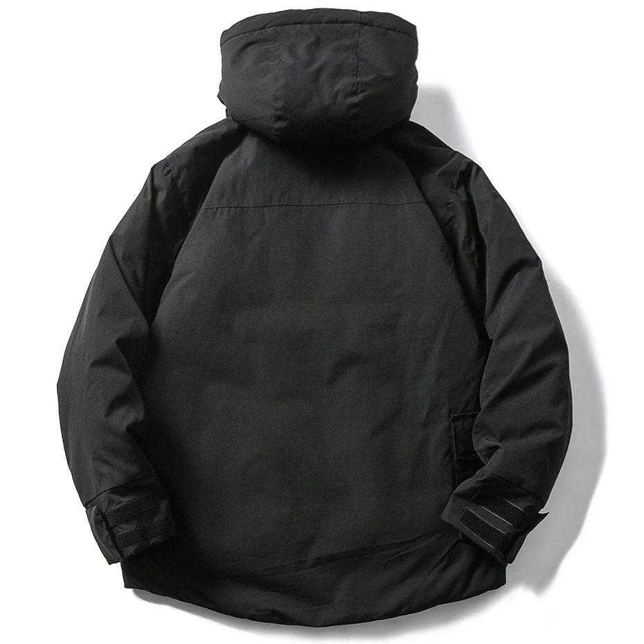 Men's Winter Jackets Thicken Warm Parkas Coats Multi Pockets Mask Caps Padded Jackets Man Winter Parkas Outwear