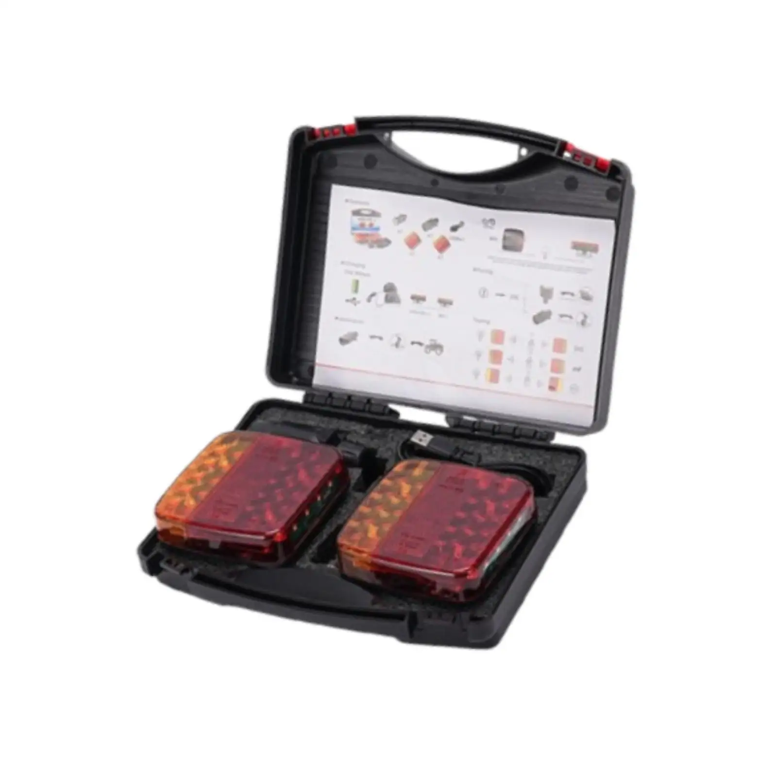 Universal Wireless LED Rear Lights Stop Signal Lamp High Brightness for Trailer Truck Caravans