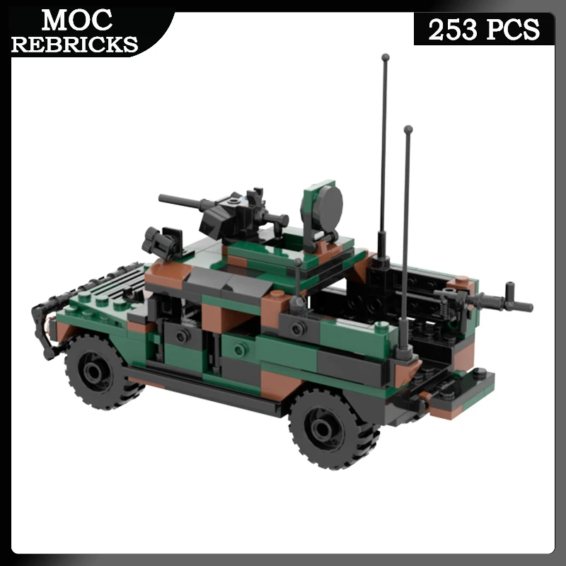 ชุดตัวต่อรถหุ้มเกราะฮัมเมอร์ M-1043 ซีรีส์ทหารสงครามโลกครั้งที่ 2 ของเล่นแบบประกอบเอง ของขวัญคริสต์มาส