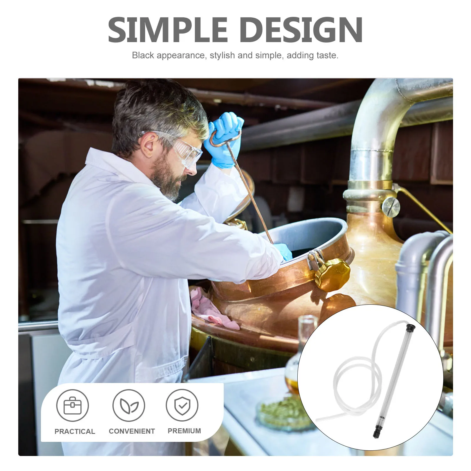 

1Set Auto Siphon Syphon Clear Hose Reusable Liquid Transfer Tool for Wine Beer Brewing Home Use Professional Siphon Tube