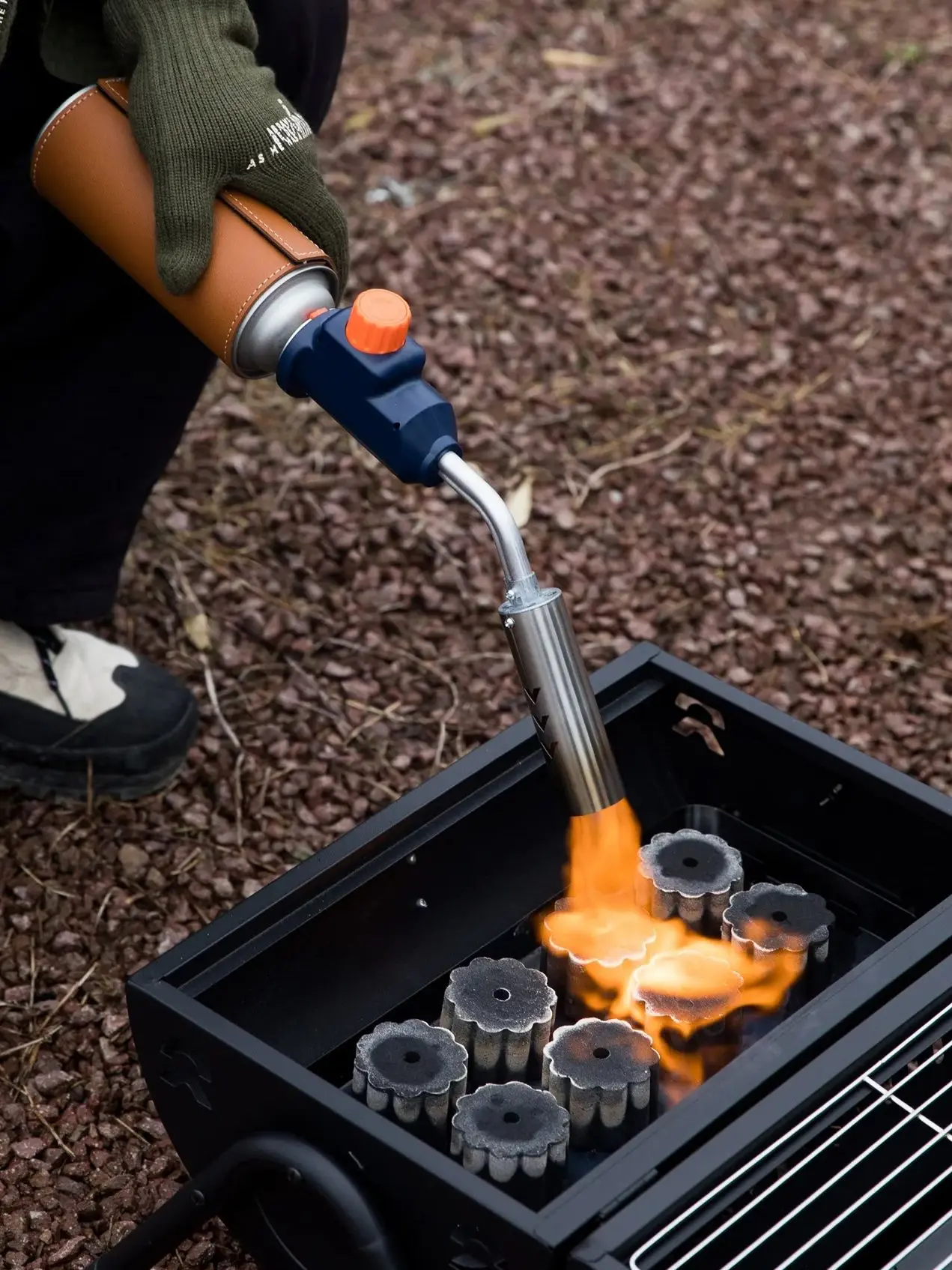 BISINNA – bidon de gaz Butane en acier inoxydable, chalumeau Portable pour la cuisson à domicile, allumeur de cuisine, Camping en plein air, outils d'allumage pour barbecue